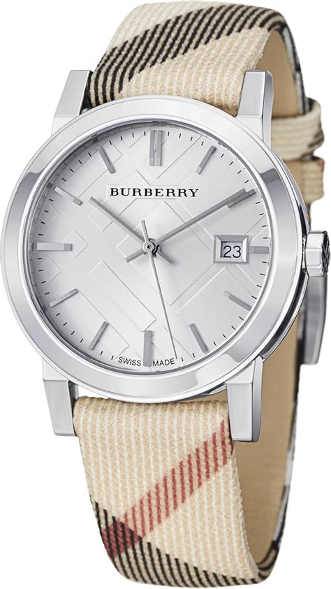 brown leather burberry watch